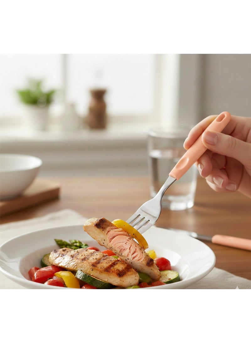 ديسينت ديسنت بيغ فورك سِت أوف 6 | ستينلس ستيل فوركس | إيرغونومِك هاندل | ميرر فينيش | هيفي ديوتي تيبل فورك سِت فور هوم، كيتشن، ريستورانت، ديش واشر سيف - Image 3